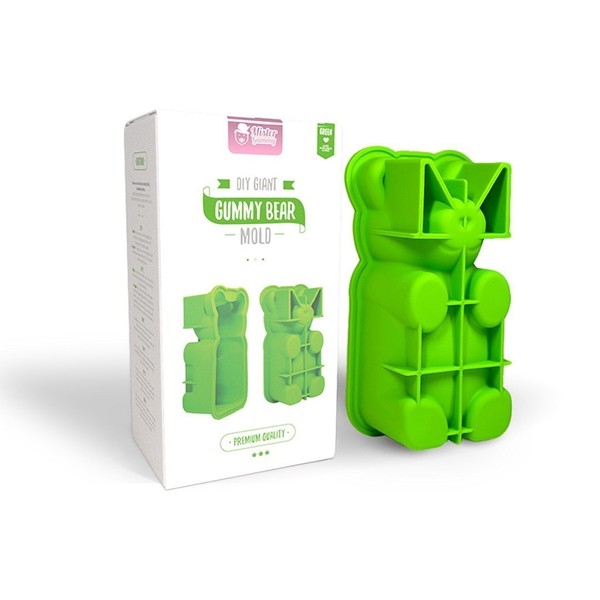 Mister Gummy Bear - Molde de silicona para manualidades, Verde
