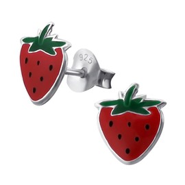 Laimons – Stud Earrings – 925 Sterling Silver – Kids – Strawberries