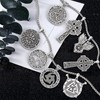 LOOVE Celtic Cross Necklace for Men Sterling Silver Viking Celtic