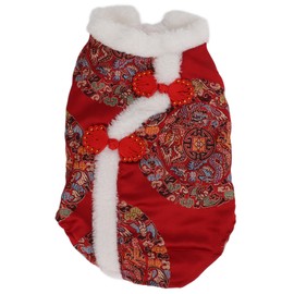 Dog Tang Suit Chinese New Year Festival Holiday Dog Costume for Small Dogs and CatsM