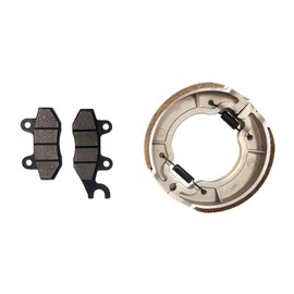 Scooter GY6 150cc Front BRAKE PADS and Rear DRUM SHOE SET Ceramic Stock Replacement Kit