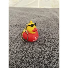 New AMERICAN Heart ASSOCIATION PE DUCK Key chain ring P.E. ROCKS Keychain