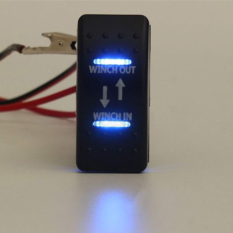 Mintice™ Car Vehicle 12V 20A Blue LED Light Rocker Toggle