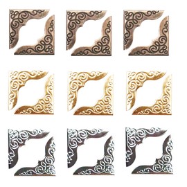 Book Corner Protector Metal Corner Cover for Scrapbook Album Menu Folder Include Gold, Silver and Bronze (150PCS)