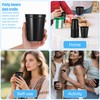 cobee 36 Pack 16 oz Reusable Blank Plastic Cups, Stadium