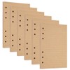 6 Pack A5 Refill Paper, 6 Hole Kraft Paper, Lined,