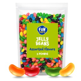 Jelly Beans - 3 Pound Bulk Pack - Fruit and Licorice Flavored Classic Candy