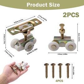 3/4 Inch RV Pocket Door Rollers, 2 Pack