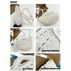 AICHUAN Handwoven Crossbody Handbag Summer Beach Bucket bag Cotton Crochet