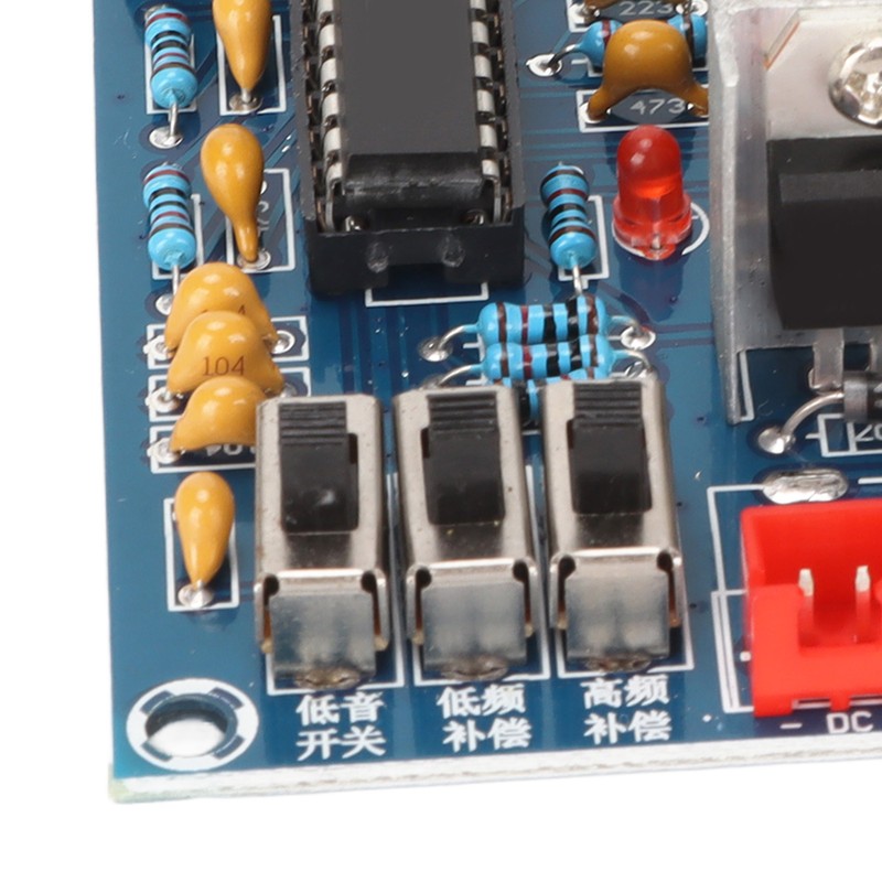 12V Amplifier Board 4 Level Control Digital Stereo Bass Adjustment