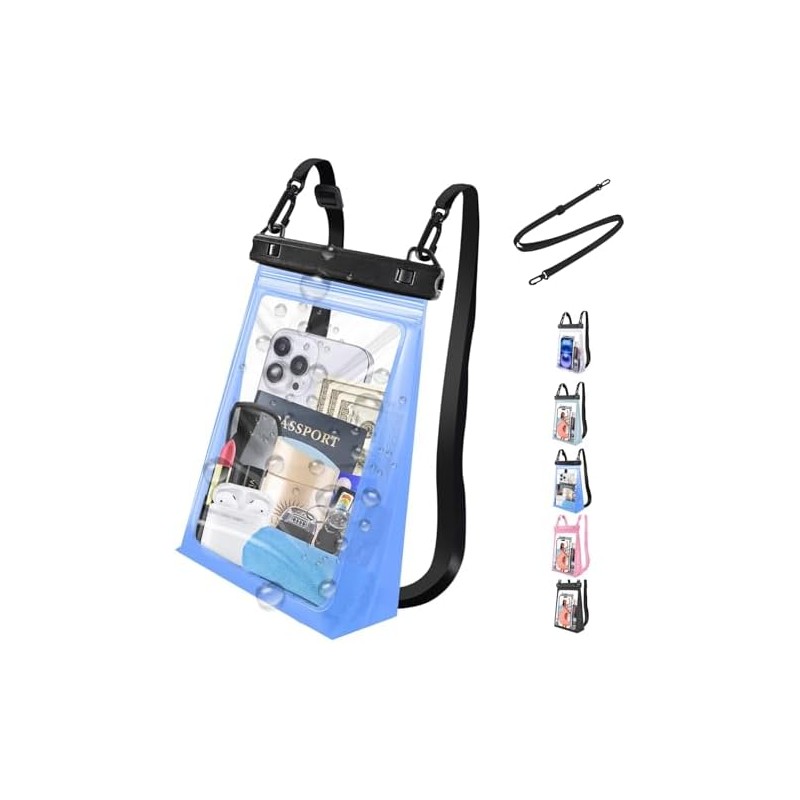 Bolsa Grande Impermeable para Teléfono Celular,Impermeable con Tira De Sellado,Bolsa
