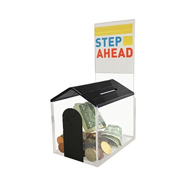 Dog House shelter shaped charity coin collection money piggy bank