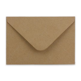 Glüxx-Agent 25 DIN B6 envelopes made of kraft paper Vintage Brown Recycling 17.8 x 12.5 cm 120 g/m² wet-glued postal envelopes without window ideal for Christmas greeting cards invitations from your