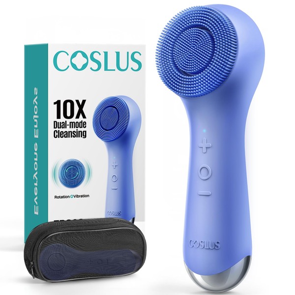 COSLUS COSLUS Face Scrubber Facial Cleansing Brush: 2 in 1