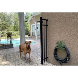 Exquisite Green Banana Leaf Design Cast Iron Wall Mounted Garden Hose Holder - 11.5-Inch Diameter - Easy Installation - Tropical Themed Outdoor Storage