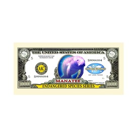 Endangered Species Manatee $Million$ Dollar Bill W / Bill Protector