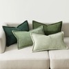 MIULEE Set of 4 Corduroy Cushion Covers, Soft Decorative Cushion