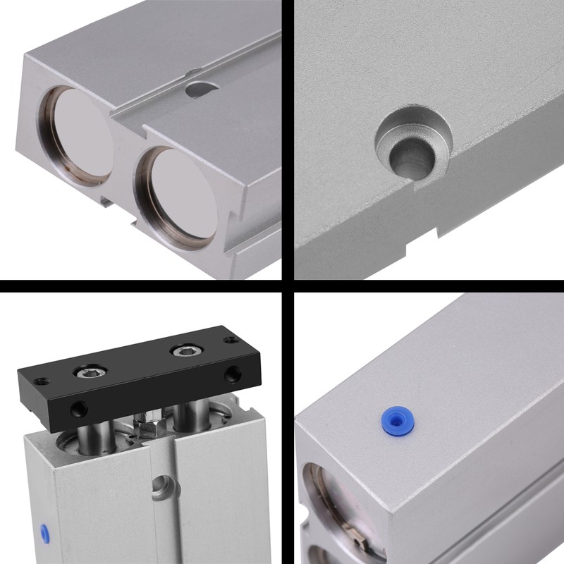 1pc 20mm Bore 100mm Stroke Double rod Double acting Aluminum