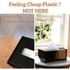 Acrylic Tissue Box Holder Rectangle - Glossy Black Tissue Box