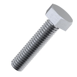 Accu - M8 x 20mm Full Thread Hexagon Bolts (DIN 933) - Marine Stainless Steel (A4) (Pack of 10)