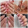 IDDFEVE Bow Nail Art Stickers - White Black Mini Bow