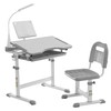 Diroan Kids Functional Desk and Chair Set, Ergonomic Height Adjustable