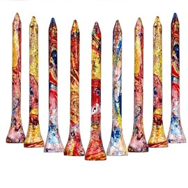 AuroraBros Golf Tees Colorful Natural Wood Golf Tees Pack of 5, Golfing Tees Multiple Colors Size 2-3/4 inch
