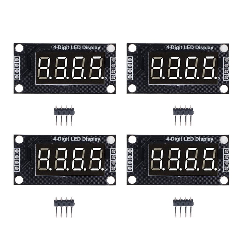 4 Sets Digital Tube Display Module LED 4 Digit 7