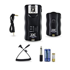 JJC Flash Trigger Wireless Remote Shutter Release For Can. R5 R3 5D Mark IV III II 6D 6D Mark II 7D 7D Mark II 1Dx Mark II 5Ds 5Ds R 1D C 1D X 1Ds Mark III II 1D Mark IV III 1D Mark II N 1D Mark II