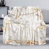 Gold Marble Throw Blanket Warm Comfortable Flannel Fleece Blanket for