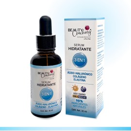 SERUM HIDRATANTE - 3 en 1 - Ácido Hialurónico, Colágeno, elastina con Liposomas y Extractos Naturales 30 ml.