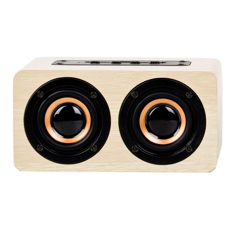 Digiquest - Woody Wireless Speaker - with Live Voice, Natural
