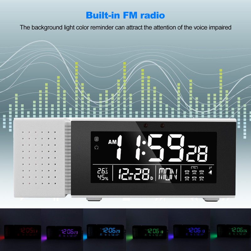 TSP30 Night Light Digital Clock Alarm with FM Radio Temperature