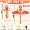 YVBBHE 8 Pcs 3D Printed Fidget Dragons with Eyes Toy