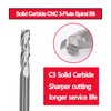 Up-Cut Spiral CNC Router Bit 1/4 Shank - 3-Flute 1/4"