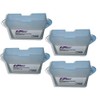 TrexNYC EZ Pass/I-Pass Holder for Car, Holds Tightly to Your Car Windshield with 3 Suction Cups, 4 Packs (Clear)