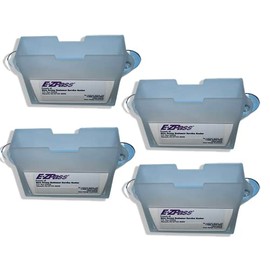 TrexNYC EZ Pass/I-Pass Holder for Car, Holds Tightly to Your Car Windshield with 3 Suction Cups, 4 Packs (Clear)