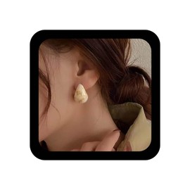 Cybche Vintage Acryl Teardrop Ohrringe Weißes Harz Ohrringe Harz Wassertropfen Ohrring Klobig Acryl Reifen Ohrring Aufgeblasen Träne Tropfen Schmuck Für Frauen