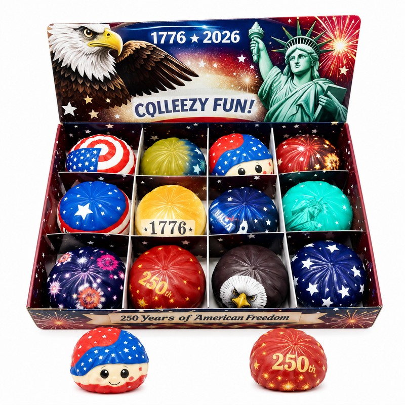 USA 250th Anniversary Squishy Toy Set for Stress Relief –