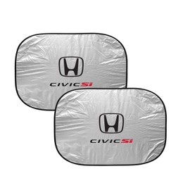iPick Image for - Honda Civic Si Dual Panels Easy Folding Windshield Sun Shade (Universal Fit) for Cars