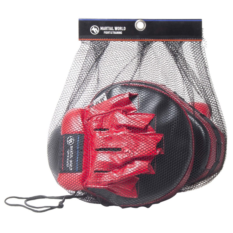 マーシャルワールド(MARTIAL WORLD) パンチングミットSP PM100-RDBK 赤黒 縦24×横19×厚み4cm