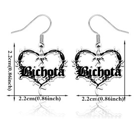 KEYCHIN Latin Music Necklace & Earrings Music Album Song Jewelry Latin Music Singer Fans Gifts, L, Stainless steel, Durable metal, silver