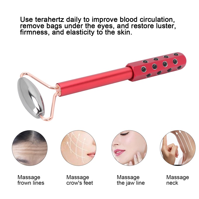 Germanium Granule Face Beauty Roller Massager Terahertz Stone Massage Tool