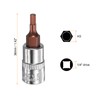 HARFINGTON 3pcs H3 Hex Bit Socket 1/4" Square Drive Metric