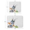 Easter Dish Drying Mat for Kitchen Counter Bunny Carrot Drying