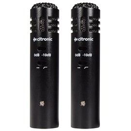 Citronic | Ultra Sensitivity Mini Cardioid Condenser Microphones | Supplied as a Pair