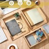 Beeveer 3 Pcs Wooden Letter Trays, Wood Letter-Size Desk Organizer,