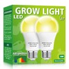mfxmf 2 Pack LED Grow Light Bulbs A19 Bulb, Full