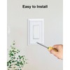 4-Pack Decorator Wall Plate Cover, Pure White Decorative Switch Plates
