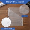 50 Pack Clear Slash File Jackets with 3 Holes, Letter